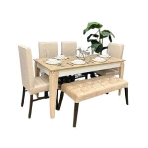 سفرة 4 كرسي + بانكيت