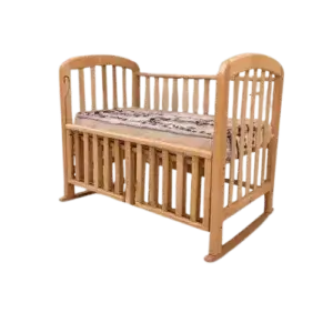 سرير بيبي خشب زان احمر